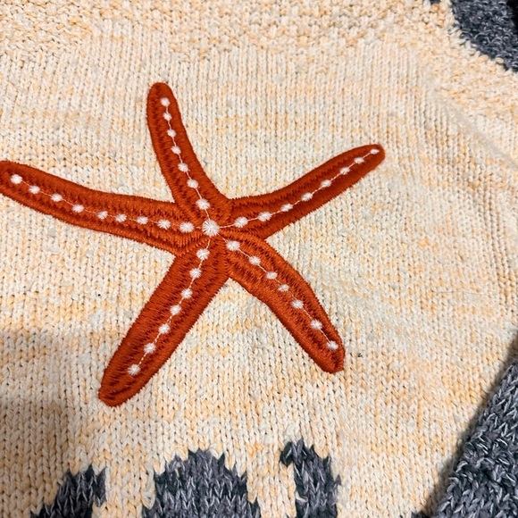 NWT! Anthropologie Pilcro Pullover Long-Sleeve Crew-Neck Icon Sweater Starfish - Picture 7 of 7